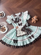 Mint chocolate Tea Party Fashion Pastel Hued Maid Style Lolita Dress Cake Dress