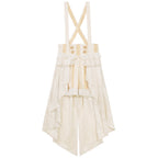 Ouji Fashion Lolita Overalls Long Sleeve Bow Bow Daily Cute Wind Suit Ivory Shorts