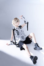 Ouji Fashion Summer Princess Chronicles Strap Detail Print Vest Set