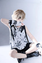 Ouji Fashion Summer Princess Chronicles Strap Detail Print Vest Set