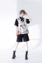 Ouji Fashion Summer Princess Chronicles Themed Motif Shirt Shorts Set