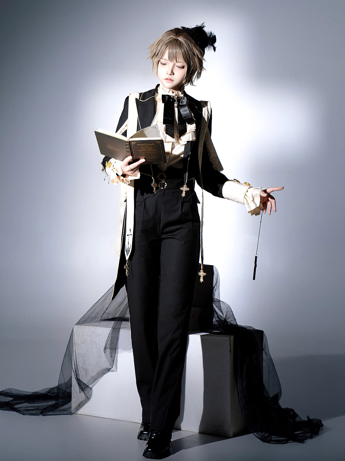 Design Concept:
Step into a world of regal elegance with this Lolita coat in deep blue, inspired by vintage European royal court fashion. Crafted with attention to detail, the coat features a structured silhouette with classic prince-style elements and a flowing cape, perfect for adding a noble touch to your Lolita or cosplay ensemble. Ideal for daily wear, tea parties, or special themed events, this coat effortlessly combines historical charm with modern Lolita aesthetics.