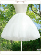 Petticoat Lolita Soft Fishbone pattern Hoopless Crinoline Adjustable Under skirt for Hanfu Ma Mian Skirt Light Fluffy