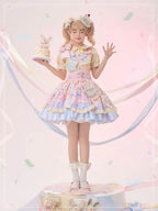Pink Sweetheart Cute Lolita Dress JSK Bowknot Layer Ruffles