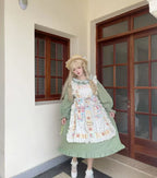 This Classic Lolita green vintage forest style long OP dress embodies a timeless and elegant aesthetic, blending rustic charm with refined Lolita fashion. The soft green tone evokes a serene and natural atmosphere, perfect for creating a graceful look. Product Details: The product includes one long dress, designed to offer a classic and enchanting Lolita outfit suitable for various occasions.
