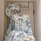 [Pre]Hime Lolita Gorgeous Court Style Long Sleeve Lace Party Birthday Banquet Princess Dress