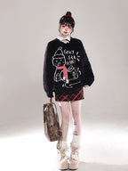 Design Concept:
This Sweet Lolita blouse is crafted from soft mink plush knit, available in beige, black, and red. Featuring a cozy round neck and a relaxed, slightly oversized silhouette, it blends comfort with a playful, festive aesthetic. The luxurious texture and subtle detailing make it perfect for all seasons, ideal for daily wear, casual gatherings, or adding a touch of holiday charm to your wardrobe.
