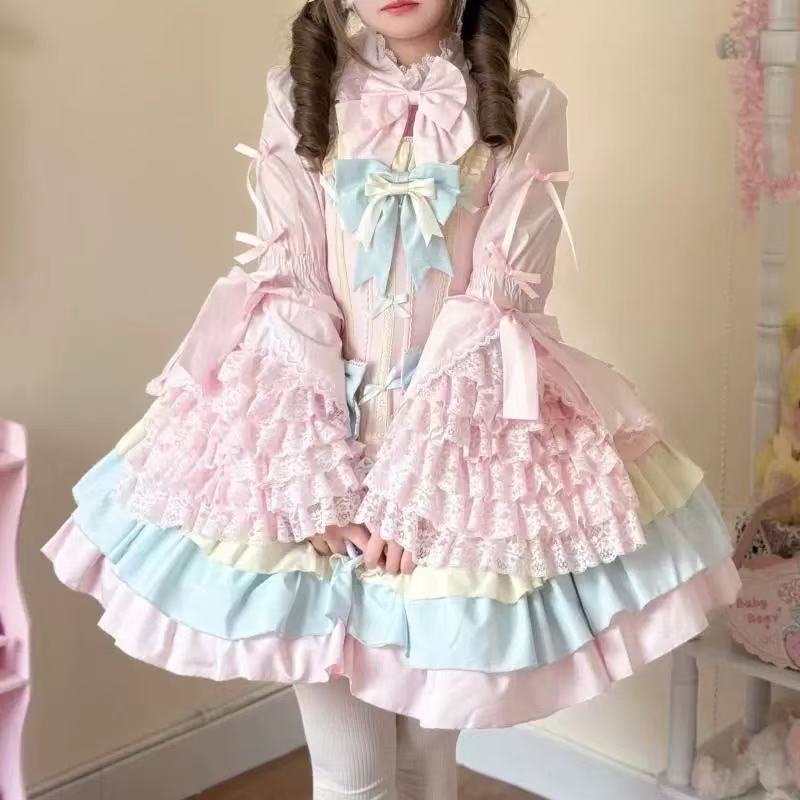 Design Concept:

This Lolita blouse in an elegant doll style features large puff sleeves and delicate lace details, combining sophistication with a charming Lolita aesthetic. The design offers a graceful and refined look suitable for layering or wearing alone. Product Details: The product includes one blouse available in four beautiful colors — black, white, apricot, and pink — providing versatile options to match different outfits and styles.