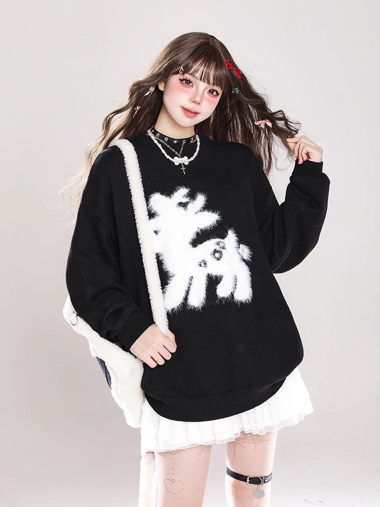 Description:
Elevate your wardrobe with the Lolita Blouse Red Black Embroidered Fluffy Knit Pullover Sweater, a cozy yet stylish piece that captures the festive Lolita aesthetic. Crafted from soft, plush mink-like yarn, this sweater offers both warmth and comfort while maintaining a lightweight feel. The charming embroidered details on the front add a touch of elegance, blending festive flair with everyday versatility.