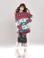 Description:
Celebrate the festive season in cozy elegance with our Red and Green Lolita Knit Oversize Sweater. Blending Christmas-inspired charm with casual academy style, this soft pullover is designed for both warmth and style. The oversized silhouette creates a relaxed fit that pairs effortlessly with skirts or trousers, while the knit texture brings a touch of classic winter comfort. Perfect for holiday gatherings, casual outings, or simply staying cozy at home, this sweater adds a cheerful yet refined