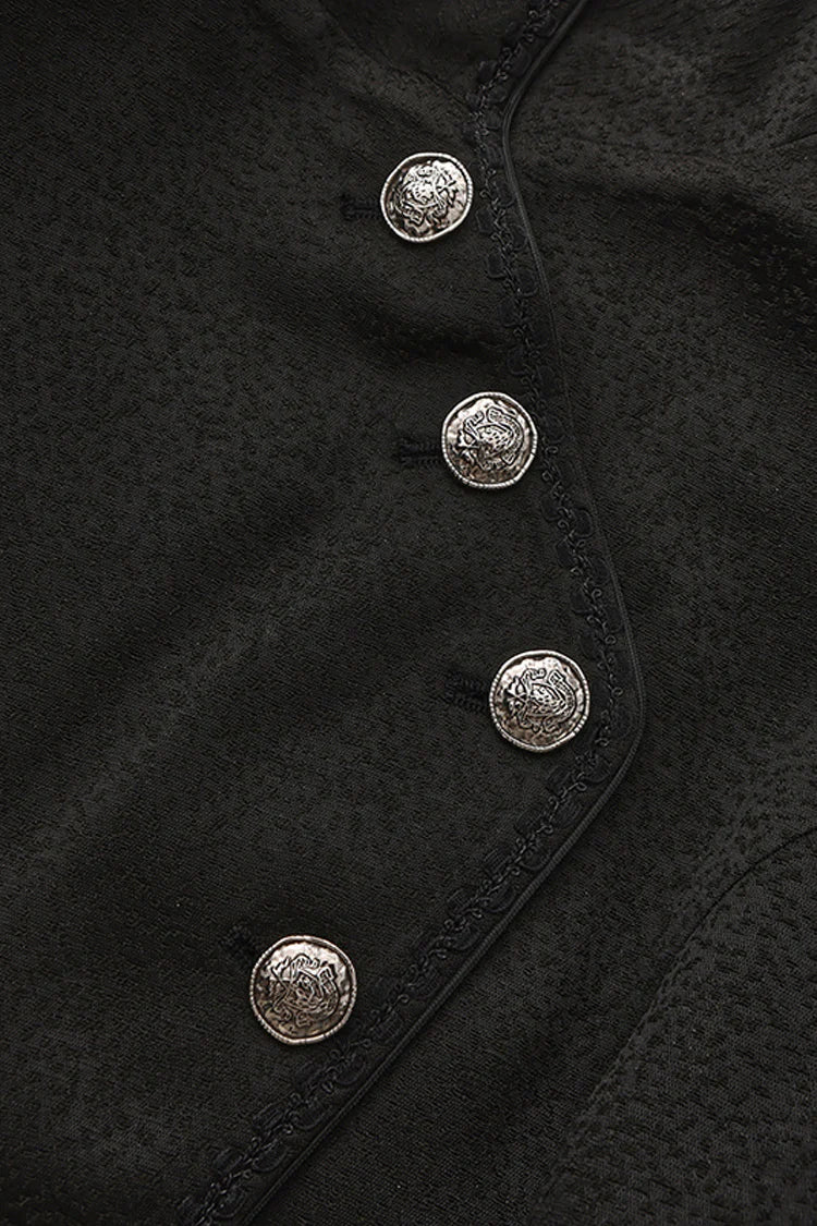 This Lolita coat in black features long sleeves and a retro-inspired design with a prince-like silhouette. The graceful tailoring and Ouji style create a stylish, elegant look perfect for completing a sharp and sophisticated Lolita outfit. Ideal for daily wear, cosplay, or special occasions, this jacket combines classic structure with playful Lolita charm.