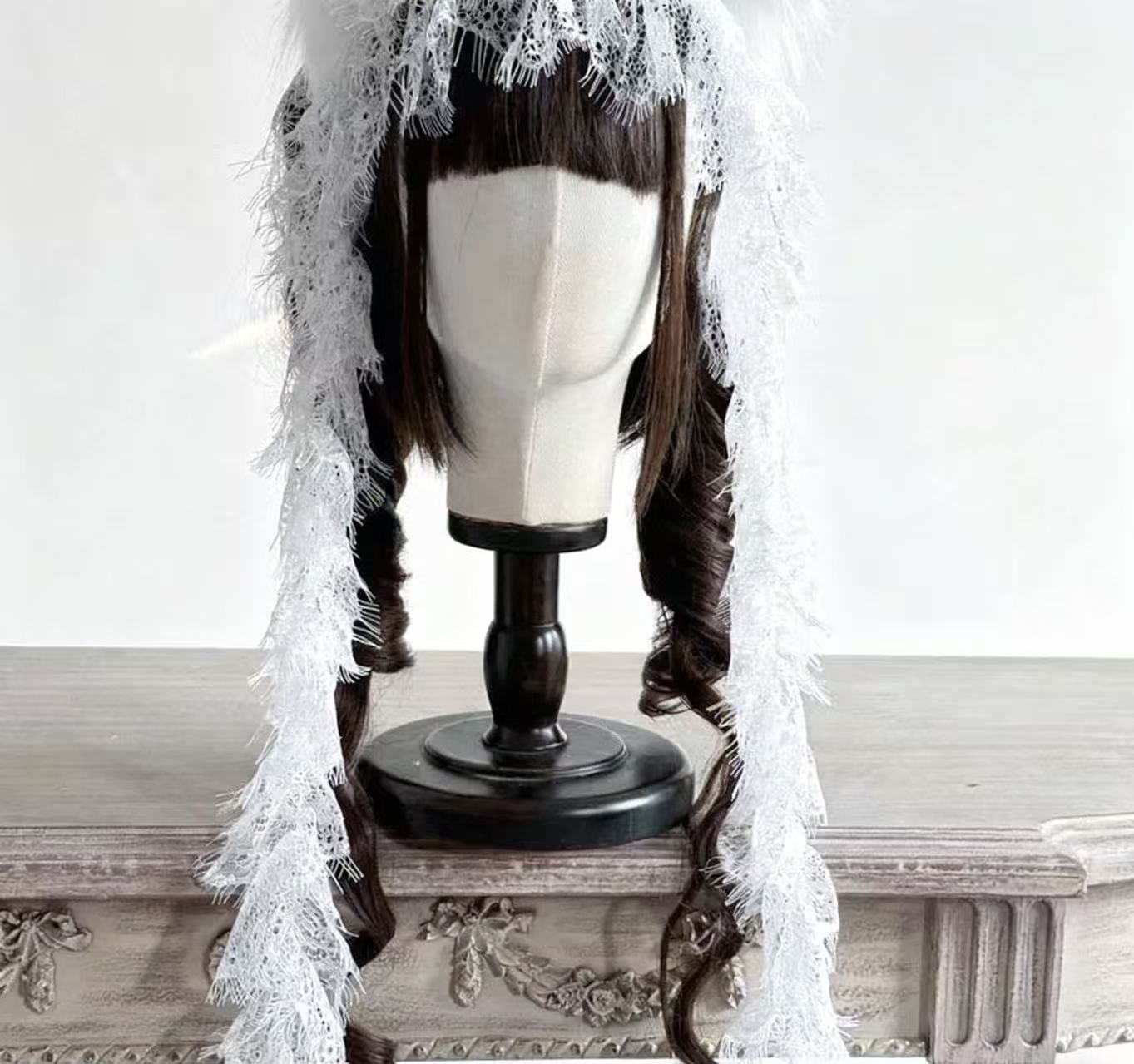 Design Concept:


This Lolita hair accessories collection features a charming cat ear headband crafted with delicate gothic lace, blending cute and dark subculture aesthetics. Available in black and white, each design adds a playful yet elegant touch, perfect for enhancing Lolita outfits, cosplay looks, or themed fashion styles.