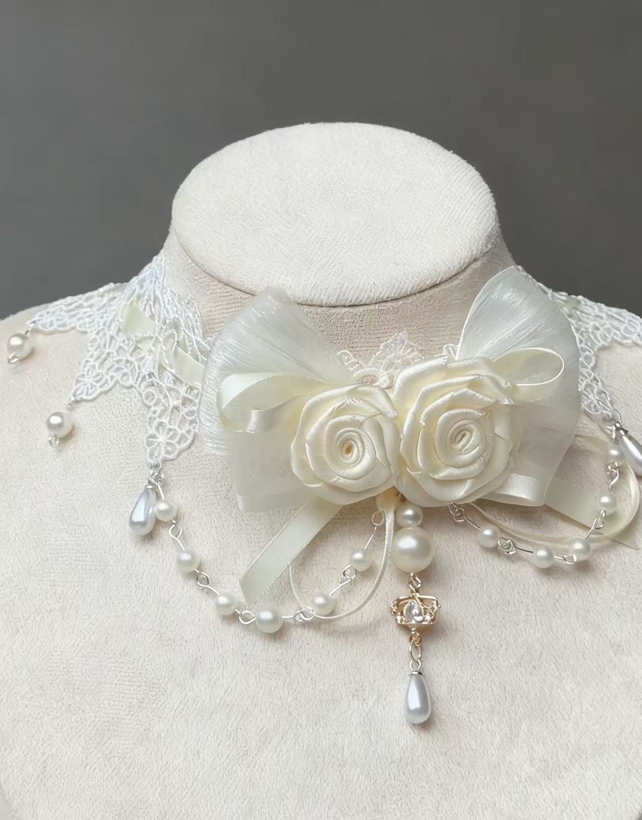 Design Concept:


Embrace a timelessly elegant and romantic aesthetic with this delicate Lolita necklace. Crafted in a soft beige hue, this piece exudes a sense of gentle sophistication, perfectly suited for Classic and Sweet Lolita styles. The necklace features a beautifully sculpted rose as the central pendant, symbolizing grace and affection. A dainty bow accent is elegantly incorporated, adding a touch of classic Lolita charm to the overall design.