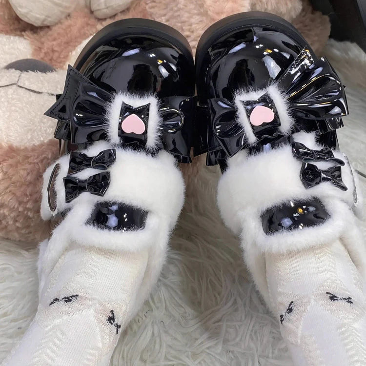 Design Concept:

These adorable Lolita shoes are crafted to combine comfort with sweet, playful charm. Made with soft, padded material, they provide extra cushioning for long-lasting wear. Each pair features a delicate ribbon accent on the front, enhancing the feminine and sweet aesthetic. Designed for daily Lolita outfits or special occasions, these shoes are both cozy and stylish. Available in five lovely colors—black, red, white, pink, and blue—making them easy to match a variety of Lolita coordinates.