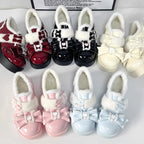 Design Concept:

These adorable Lolita shoes are crafted to combine comfort with sweet, playful charm. Made with soft, padded material, they provide extra cushioning for long-lasting wear. Each pair features a delicate ribbon accent on the front, enhancing the feminine and sweet aesthetic. Designed for daily Lolita outfits or special occasions, these shoes are both cozy and stylish. Available in five lovely colors—black, red, white, pink, and blue—making them easy to match a variety of Lolita coordinates.