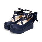 Design Concept:

These adorable Lolita shoes are designed to balance sweet style with everyday comfort. Featuring a classic round toe and low-cut design, they create a soft and feminine silhouette. A delicate ribbon bow adds a playful touch, while the 5cm mid heel offers the perfect blend of height and stability. Available in four versatile colors—black, red, white, and blue—these shoes are ideal for completing both sweet and classic Lolita coordinates with charm and ease.
