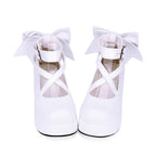 Design Concept:

These adorable Lolita shoes are designed to balance sweet style with everyday comfort. Featuring a classic round toe and low-cut design, they create a soft and feminine silhouette. A delicate ribbon bow adds a playful touch, while the 5cm mid heel offers the perfect blend of height and stability. Available in four versatile colors—black, red, white, and blue—these shoes are ideal for completing both sweet and classic Lolita coordinates with charm and ease.