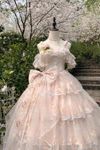 Design Concept:
Step into enchanting elegance with this Sweet Lolita apricot JSK dress in a charming short version. Featuring a sleeveless design, multi-layered ruffles, delicate floral accents, charming bows, and intricate lace, it radiates sweet and gorgeous Lolita charm. The flowing silhouette and refined details create a graceful, princess-like look, perfect for tea parties, photoshoots, or themed gatherings. Comfortable yet visually striking, this short JSK offers versatile styling options, making it a
