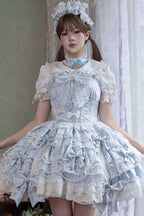 Design Concept:
Embrace a graceful and romantic style with this Sweet Lolita blue JSK dress. Designed with a sleeveless cut, cascading ruffles, and fine lace trimming, it captures an air of elegance and sweetness. The bow embellishments add a charming touch, while the layered silhouette flows beautifully for a fairytale-like appearance. Perfect for tea parties, garden strolls, or themed events, this lovely blue dress brings a soft and enchanting presence to any Lolita outfit.
