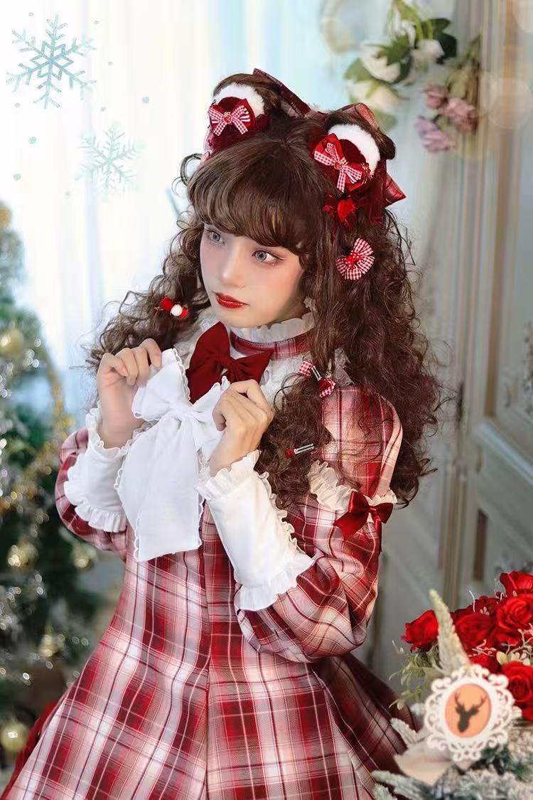 Design Concept:

Embrace timeless sweetness in this charming Sweet Lolita JSK dress, featuring a delicate grid pattern and a beautifully crafted large bow accent at the waist. Designed for year-round elegance, this dress is available in four rich and versatile colors: a mystical&nbsp;Purple, a passionate&nbsp;Red, a serene&nbsp;Blue, and a classic&nbsp;Brown, allowing you to express your unique style. Perfect for creating your next dreamy coordinate, it's an essential piece for any Lolita wardrobe.