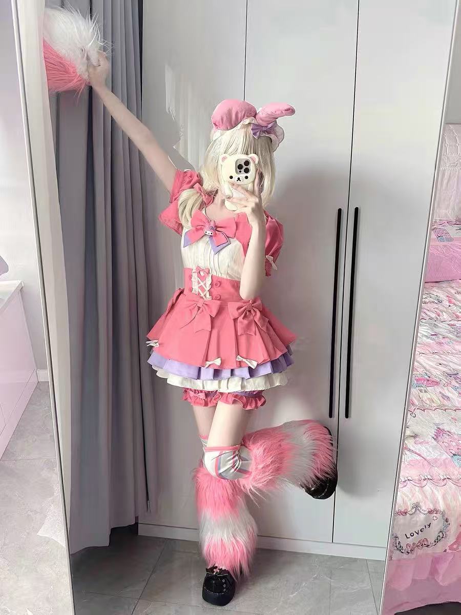 Design Concept:


Add a playful and elegant touch to your wardrobe with this Sweet Lolita pink dress and shorts set. Featuring short sleeves, delicate ruffles, charming bows, and lace-up details, it combines sweet Ouji Lolita style with comfortable design. The coordinated shorts and dress overlay create a flattering, layered silhouette that’s perfect for tea parties, casual outings, or themed gatherings. Soft, lightweight fabric ensures comfort while maintaining a refined and adorable appearance, making thi