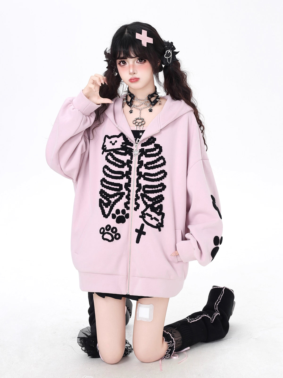 Design Concept:

This Sweet Lolita hoodie combines a soft streetwear aesthetic with refined embroidery detailing, making it both casual and elegant. Available in classic black and delicate pink, the design balances comfort and charm with its oversized silhouette. The intricate embroidery adds a touch of craftsmanship, while the loose fit ensures ease of movement for daily wear. Perfect for autumn outings, this hoodie captures a cozy yet fashionable vibe, making it an essential piece for casual wardrobes wit