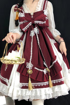 Design Concept:

This enchanting Qi Lolita JSK dress blends Chinese-inspired elements with a whimsical rainbow fairy aesthetic. Crafted from soft, high-quality fabric, the dress features a graceful silhouette, delicate ruffles, and subtle embroidered details that enhance its sweet and elegant charm. The full set includes a matching inner blouse and coordinating accessories, allowing for a complete outfit right out of the box. Available in three captivating colors—green, red, and black—this dress is perfect 