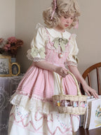 Rose Hime Lolita Tea Party Fashion Pink Dramatic Ruffled Silhouette Dress