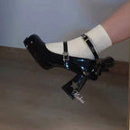 Round Head Sweet Punk High Heel Lolita Shoes Star