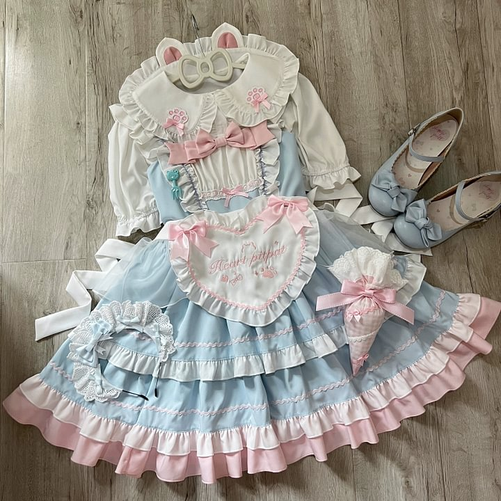 Sugar Cat Ear Tale Sweet Lolita Jumper Dress Suspender Dress
