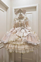 Design Concept:
Embrace luxurious sweetness with this Sweet Lolita apricot dress set. Featuring long flared sleeves, multi-layered ruffles, delicate bows, and intricate lace details, it exudes a gorgeous and refined Lolita charm. The flowing silhouette creates an elegant, princess-like effect, perfect for tea parties, photoshoots, or special occasions. Comfortable yet visually striking, this coordinated dress set brings a sophisticated and enchanting touch to any Lolita wardrobe, making it a versatile choic