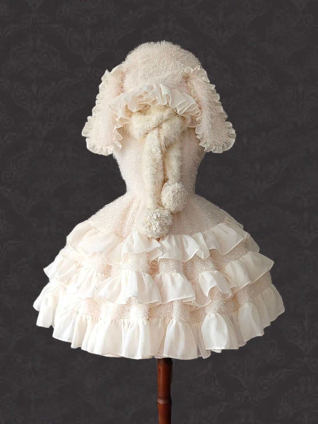 【Pre】Sweet Lolita Black White Princess Puffy Short Dress for Christmas and Daily Wear