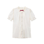 Sweet Lolita Gingham Dress Little  Vitality Red Plaid Tank Skirt Dot Yarn Bubble Sleeve Shirt