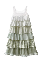 Design Concept:

This Sweet Lolita green layered printed ruffle JSK dress captures a playful holiday charm with its soft tones and delicate details. The multi-layered ruffles add volume and elegance, while the printed design enhances its sweet and lively style. The product includes one dress with a matching belt, creating a coordinated and flattering Lolita look.