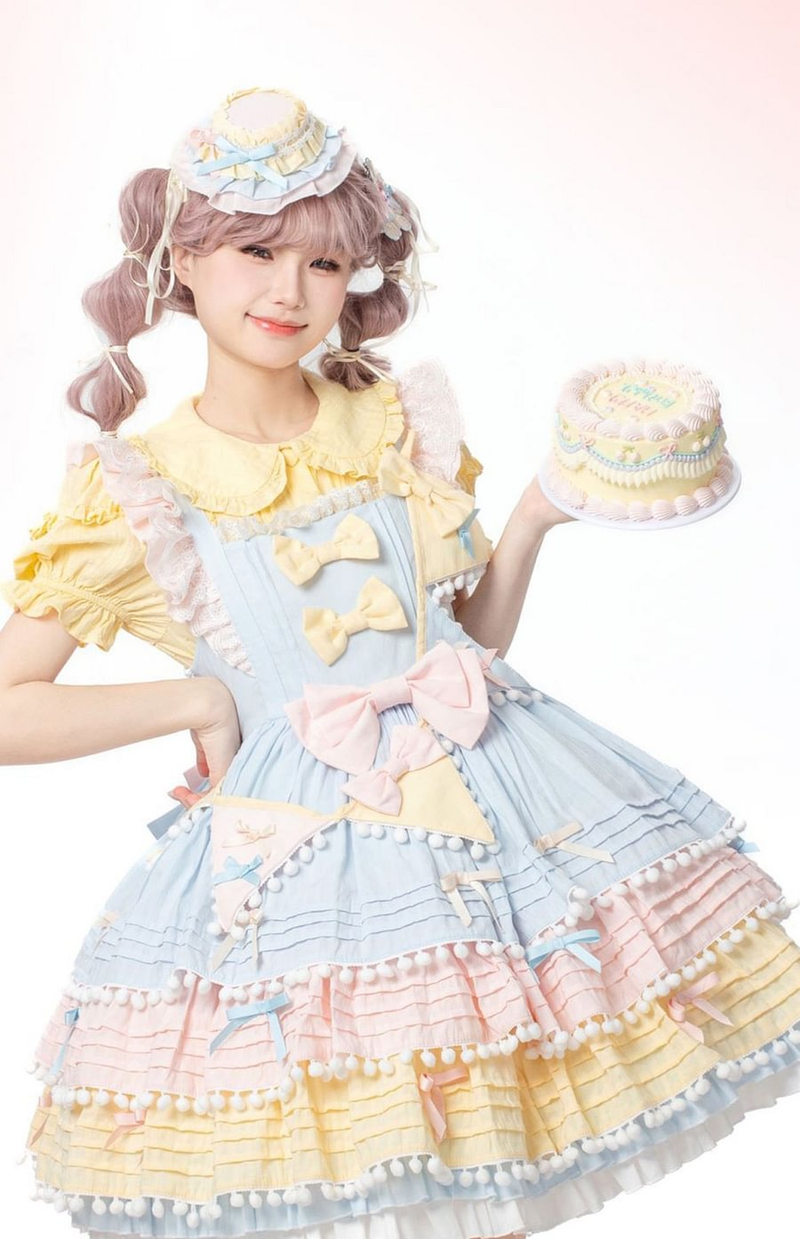 Sweet Lolita Ice Cream Color Candy Color Lolita Cake Skirt JSK Lolita Dresses