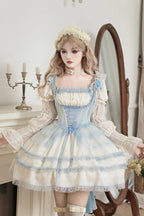 Design Concept:
Step into timeless charm with this Sweet Lolita ivory mini dress, featuring a delicate square neckline and puff sleeves for a graceful, doll-like silhouette. The layered ruffles add a touch of sweetness, while the built-in corset design enhances shape and elegance. Crafted with soft lace and refined details, this short dress captures the essence of Lolita fashion, making it ideal for tea parties, photoshoots, or everyday fairytale styling. Its ivory shade adds a classic and versatile touch, 