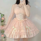 Design Concept:
Enhance your Lolita wardrobe with this Sweet Lolita JSK dress available in black and pink. Featuring a high-waist design, delicate ruffles, and a charming bow accent, it creates a graceful and sweet silhouette. The soft, lightweight fabric ensures comfort while maintaining an elegant look. Perfect for tea parties, photoshoots, or daily coordinates, this dress combines classic Lolita charm with a playful, feminine touch.