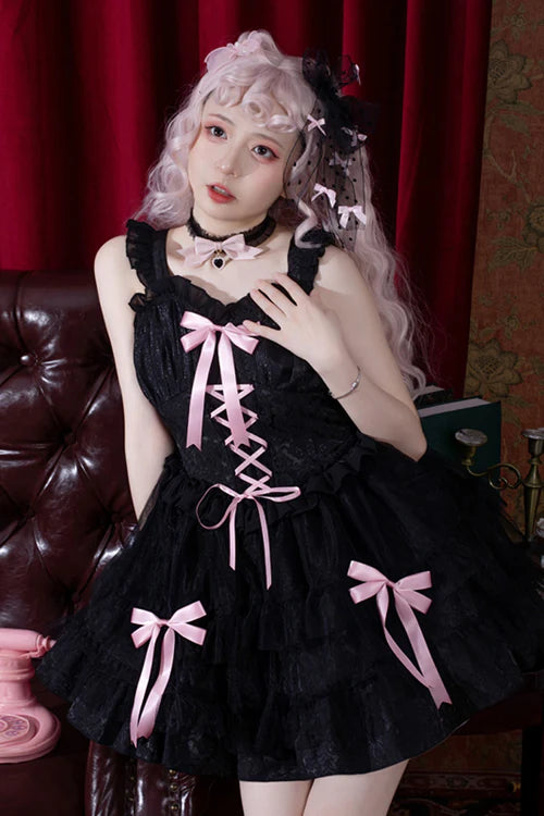 Design Concept:
Enhance your Lolita wardrobe with this Sweet Lolita JSK dress available in black and pink. Featuring a high-waist design, delicate ruffles, and a charming bow accent, it creates a graceful and sweet silhouette. The soft, lightweight fabric ensures comfort while maintaining an elegant look. Perfect for tea parties, photoshoots, or daily coordinates, this dress combines classic Lolita charm with a playful, feminine touch.