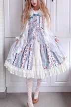 Design Concept:
Capture a playful and sweet aesthetic with this Sweet Lolita dress in a soft light blue hue. Featuring a strawberry check print, sleeveless design, ruffled hem, and a charming bow at the neckline, it exudes youthful elegance. The lightweight fabric and flowing silhouette ensure comfort while maintaining a delicate, refined look. Perfect for tea parties, casual outings, or themed gatherings, this dress adds a whimsical touch to any Lolita wardrobe.