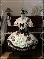 Sweet Lolita Mint Chocolate Doll Lolita  Dress Cream Cake Lolita Daily Dress One Piece Dress
