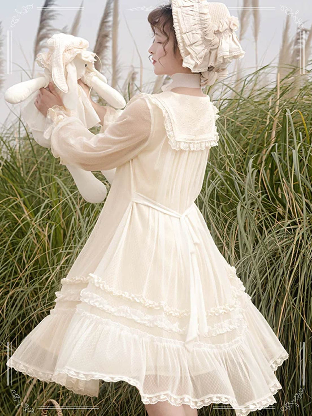 Sweet Lolita Natural Style Sunflower Daily Long Sleeve Dress Spring and Autumn