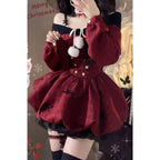 Design Concept:
Celebrate festive occasions in style with this Sweet Lolita off-shoulder dress in a rich red hue. The long sleeves and flared silhouette create a charming and elegant look, while the high-quality fabric ensures comfort and a graceful drape. Perfect for birthday parties, New Year celebrations, or any special event where a cute and refined Lolita aesthetic is desired.