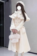 Design Concept:

This Sweet Lolita outfit set in pink and white features an elegant princess design with a removable ribbon shawl. Crafted with delicate details, it blends sweetness with sophistication, making it perfect for Lolita fashion styling. The detachable cape adds versatility to the look, while the refined silhouette highlights a graceful aesthetic. Ideal for autumn and winter, this set offers both warmth and charm for daily wear or special occasions.