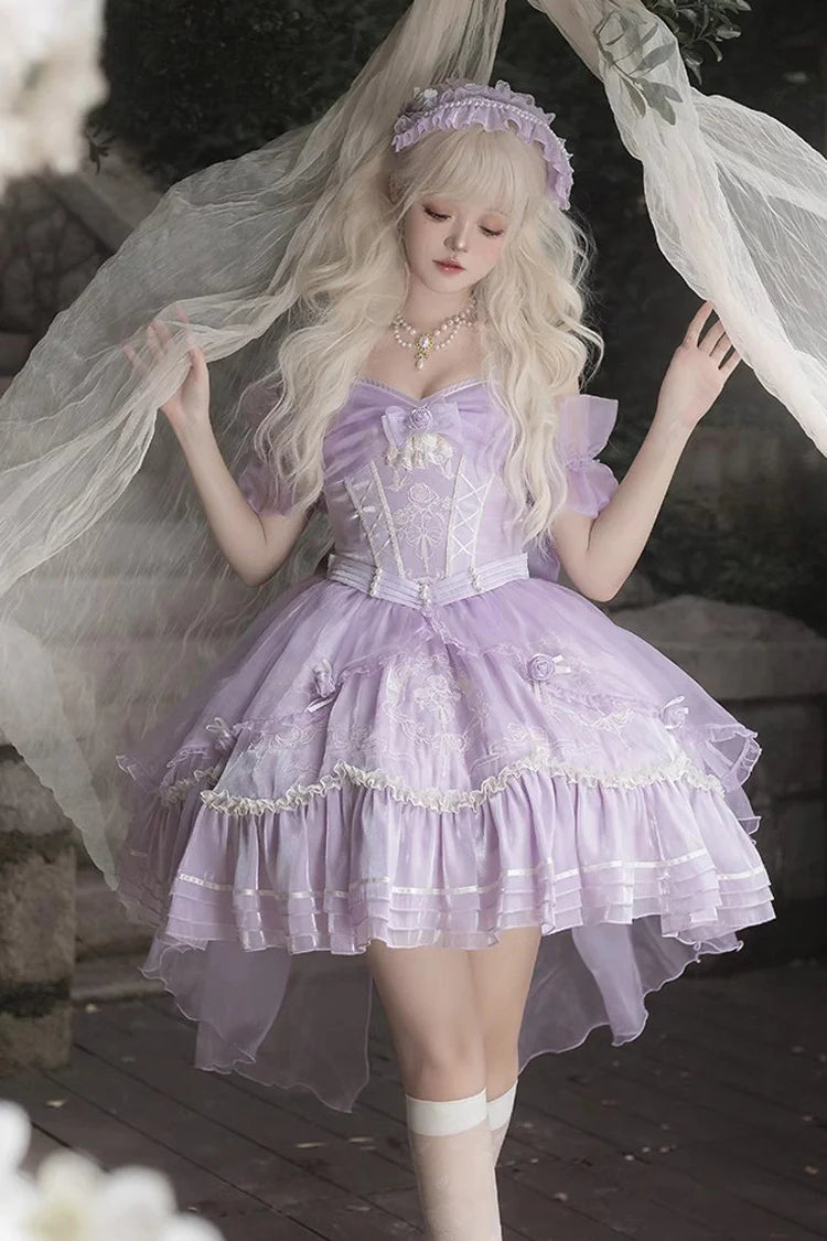 Design Concept:
Embrace graceful elegance with this Sweet Lolita purple dream dress. Designed with delicate lace, soft ruffles, and charming bow accents, it captures the enchanting spirit of ballet and fairytale romance. The flowing silhouette and refined details highlight a sweet yet sophisticated charm, making it perfect for tea parties, stage performances, or themed gatherings. This elegant purple Lolita dress brings a touch of dreamy fantasy to your wardrobe, ensuring every coordinate feels magical and 
