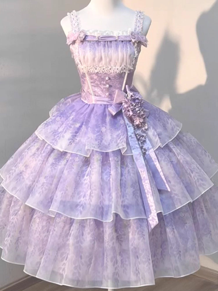 Design Concept:


This Sweet Lolita purple strap princess dress combines youthful charm with elegant design, perfect for students, parties, tea ceremonies, or cosplay events. Crafted from high-quality fabric, the dress features a flattering A-line silhouette and delicate straps, creating a graceful and comfortable fit. Ideal for showcasing a refined, princess-like look, this outfit captures the essence of both casual and formal Lolita fashion.