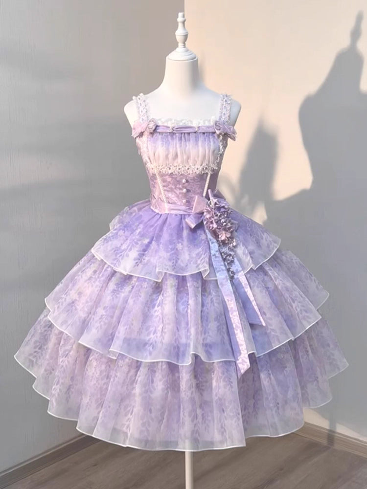 Design Concept:


This Sweet Lolita purple strap princess dress combines youthful charm with elegant design, perfect for students, parties, tea ceremonies, or cosplay events. Crafted from high-quality fabric, the dress features a flattering A-line silhouette and delicate straps, creating a graceful and comfortable fit. Ideal for showcasing a refined, princess-like look, this outfit captures the essence of both casual and formal Lolita fashion.