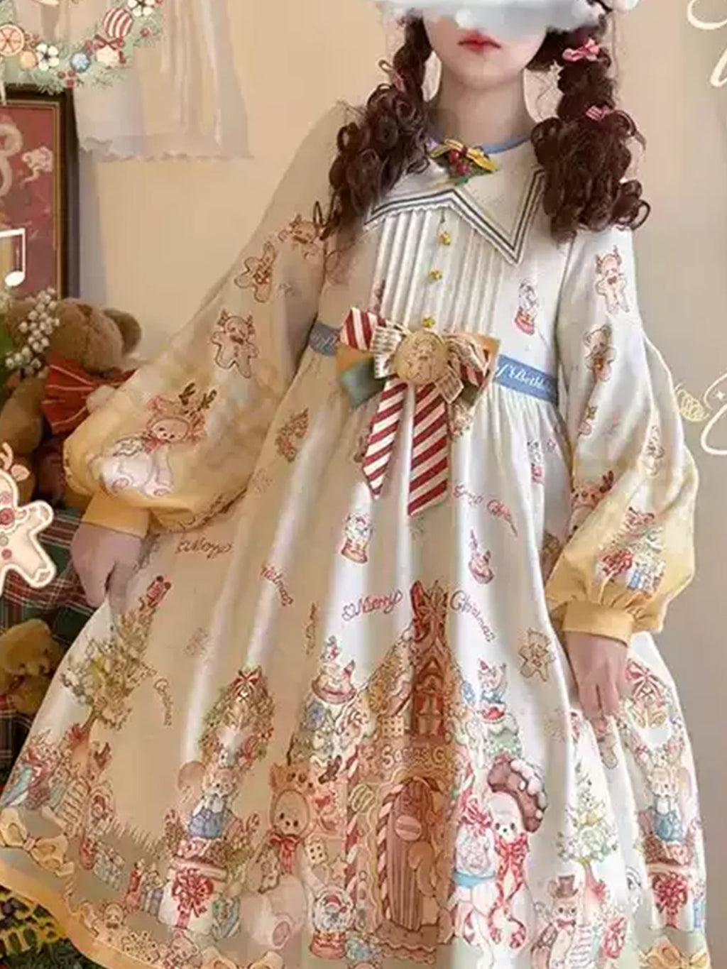 Sweet Lolita Red JSK Bethlehem Star OP Christmas Dress Cute Lolita Outfit