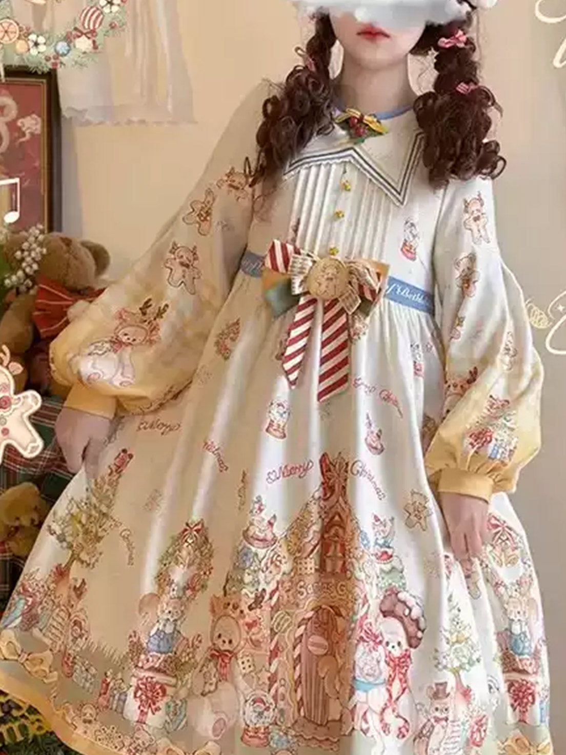 Sweet Lolita Red JSK Bethlehem Star OP Christmas Dress Cute Lolita Outfit