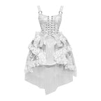 White Goth Lolita Fishtail Dress with Wasteland Distressed Details
