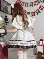 White Snow Princess Christmas Dress Autumn and Winter Atmospheric Clothing Lolita